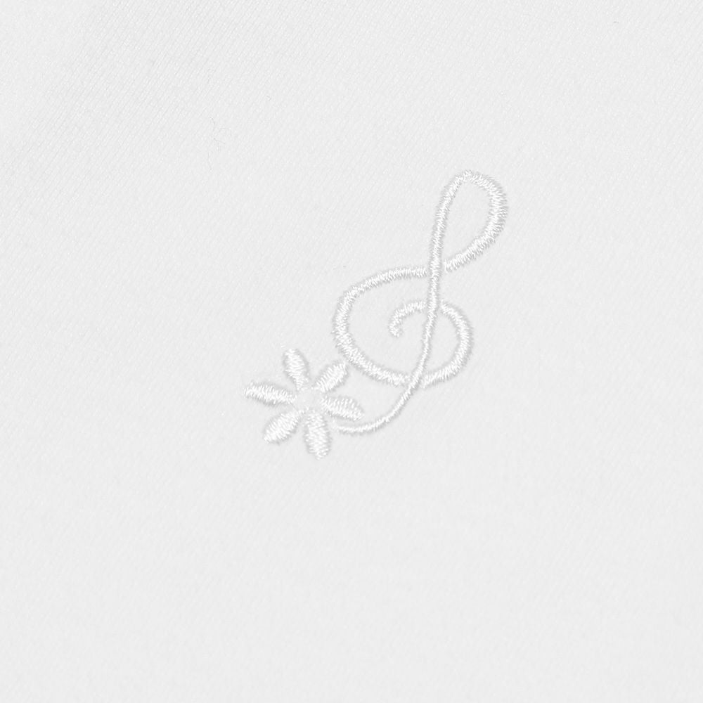 ベビー服 女の子 音符刺繍レースフリルブラウス ホワイト(01) デザインポイント2