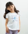 ベビー服 女の子 綿100％音符プリントTシャツ オフホワイト(11) モデル画像4