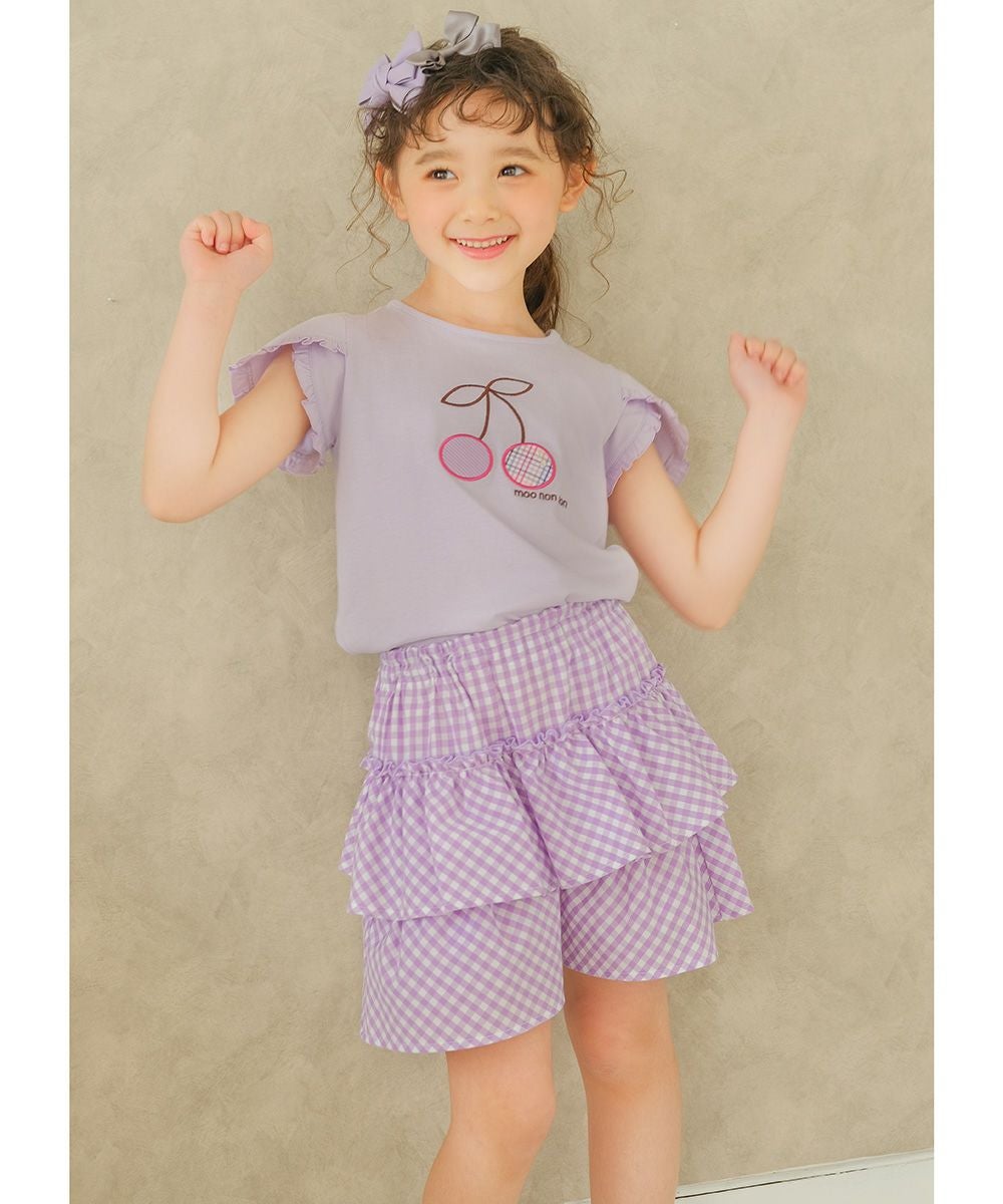 綿100％さくらんぼモチーフTシャツ