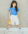 ベビー服 女の子 音符＆チェリー＆リボンプリントTシャツ ブルー(61) モデル画像1