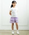 ベビー服 女の子 綿100％女の子モチーフプリントTシャツ オフホワイト(11) モデル画像3