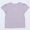 ベビー服 女の子 綿100％女の子モチーフプリントTシャツ パープル(91) 背面