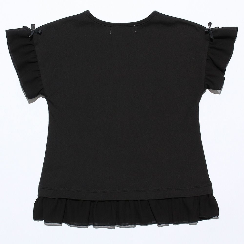 子供服 女の子 ドレス＆ロゴラメプリントTシャツ ブラック(00) 背面