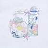 ベビー服 女の子 綿100％貝殻＆音符ガラス瓶プリントリボン付き　マリンテイスト