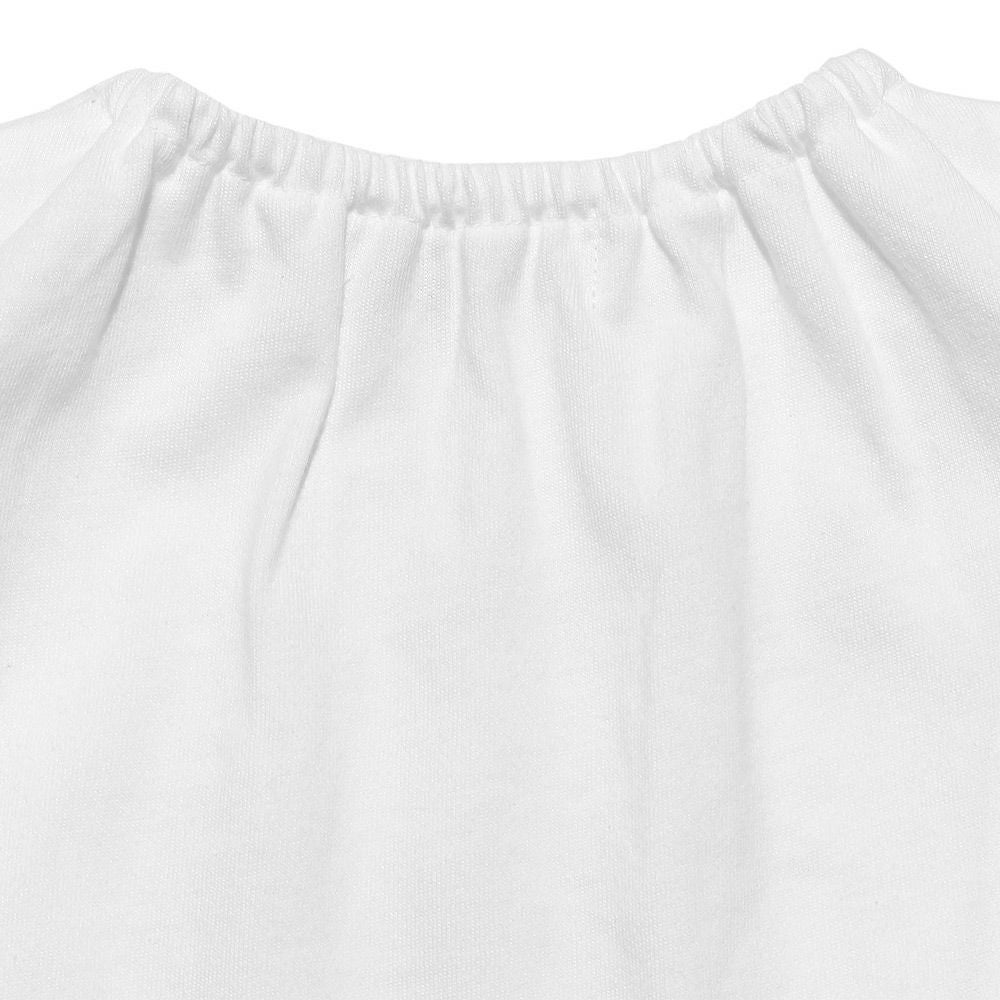 ベビー服 女の子 綿100％小物プリントＴシャツ オフホワイト(11) デザインポイント2