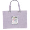 子供服 女の子 女の子モチーフつきダンガリートートバッグ パープル(91) 正面