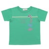 ベビー服 男の子 綿100％恐竜モチーフつきＴシャツ グリーン(08) 正面