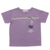 ベビー服 男の子 綿100％恐竜モチーフつきＴシャツ パープル(91) 正面
