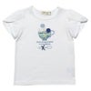 子供服 女の子 綿100％花柄ティーカップモチーフTシャツ オフホワイト(11) 正面