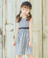 子供服 女の子 日本製花柄リボン付きワンピース