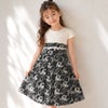 子供服 女の子 結婚式　発表会　誕生日　リボンつき花柄タック