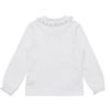 ベビー服 女の子 綿100％レースフリルブラウス オフホワイト(11) 