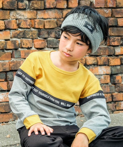 子供服 男の子 本体綿１００％バイカラーデザインTシャツ
