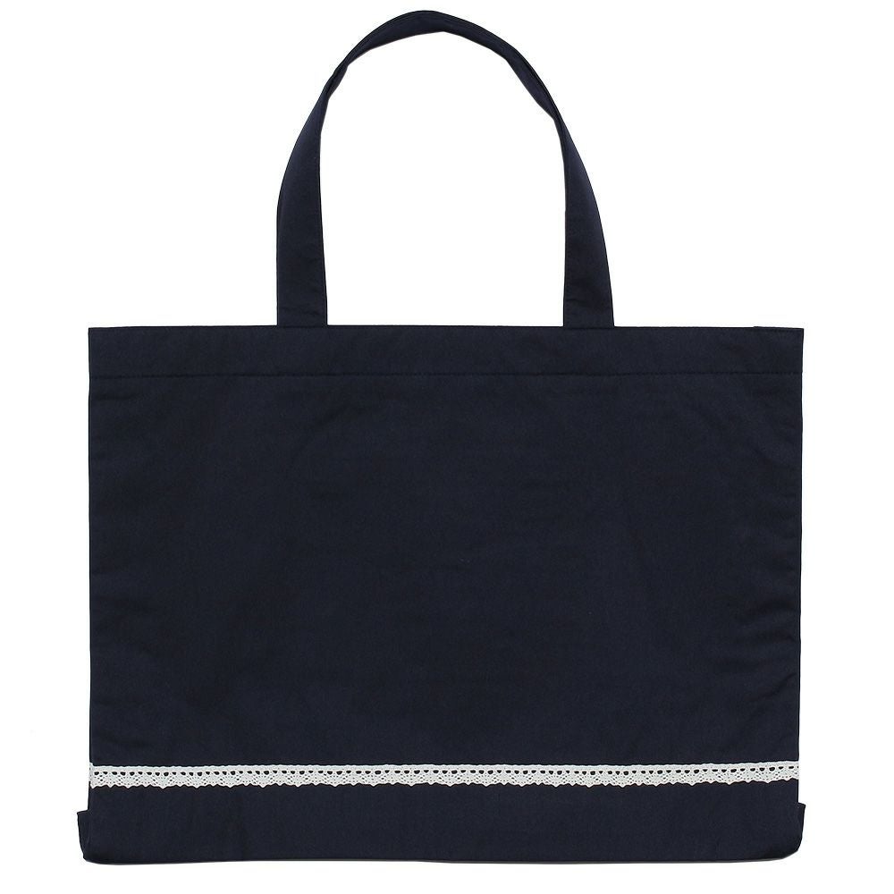 子供服 女の子 プレゼントBOX刺繍トートバッグ ネイビー(06) 背面