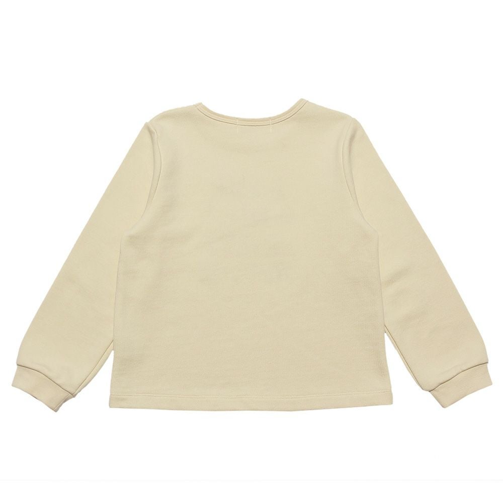 子供服 女の子 ロゴ刺繍リボン裏毛トレーナー アイボリー(12) 背面