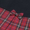 ベビー服 女の子 ダブルニットオリジナルチェック柄リボンワンピース レッド(03) デザインポイント1