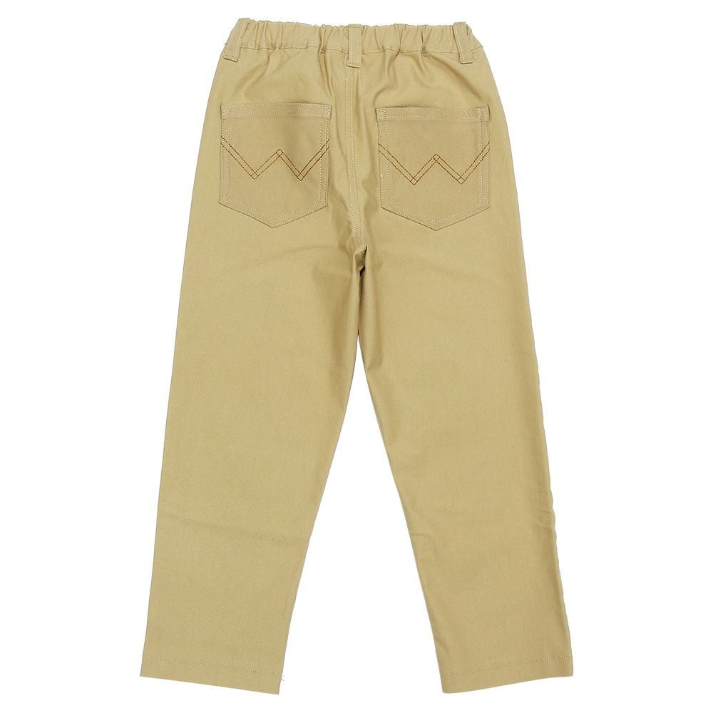 ベビー服 男の子 スーパーストレッチ　ロゴ刺繍　フルレングス ベージュ(51) 背面