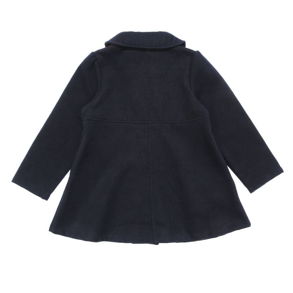 日本製　ROPE ダブルボタン　金ボタン ロングコート　レトロ　Aライン ステンカラーコート コート toggle button double breasted coat