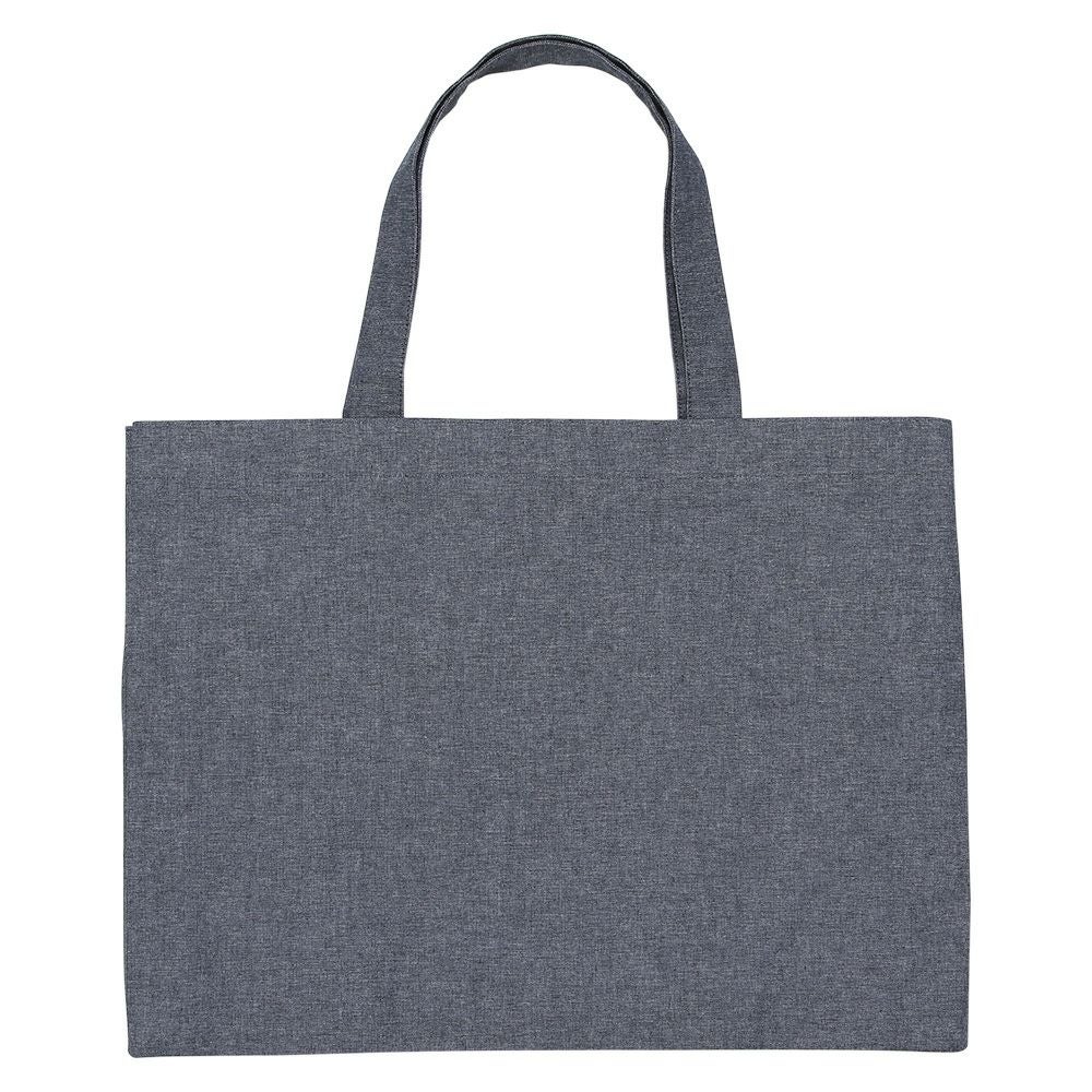 子供服 女の子 ロゴ ダンガリー 音符 レッスンバッグ トートバッグ ネイビー(06) 背面