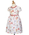子供服 女の子 花柄 リボン ワンピース オフホワイト(11) トルソー斜め