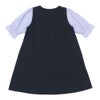 子供服 女の子 音符 刺?入り カットソー かぶり ワンピース ネイビー(06) 背面