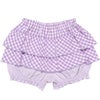 子供服 女の子 ギンガムチェック柄 フリル ブルマ パンツ パープル(91) 背面