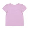 ベビー服 女の子 綿100％ チューリップ袖 刺繍 ロゴ 花 アイスクリーム Tシャツ パープル(91) 背面