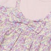 ベビー服 女の子 綿100％ オリジナル 花柄 プリント リボン 重ね着風 Aライン Tシャツ ピンク(02) デザインポイント1