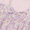 ベビー服 女の子 綿100％ オリジナル 花柄 プリント リボン 重ね着風 Aライン Tシャツ