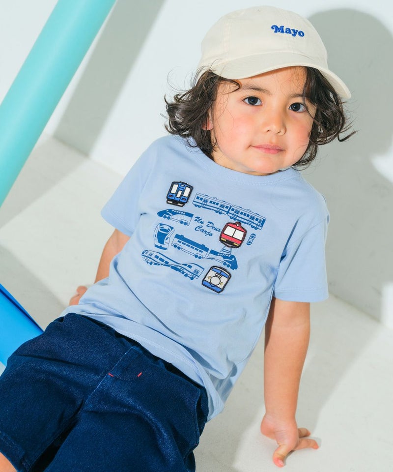 【男の子】安くて高見え!「プチプラ子供服」乗り物 プリント&ワッペン 綿100% Tシャツ