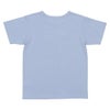 ベビー服 男の子 乗り物 プリント ＆ ワッペン ロゴ 綿100％ Tシャツ ブルー(61) 背面