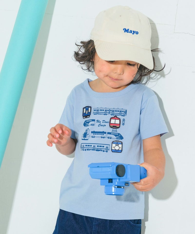 【男の子】安くて高見え!「プチプラ子供服」乗り物 プリント&ワッペン 綿100% Tシャツ