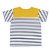 ベビー服 男の子 綿100％ ボーダー ワッペン カットソー カジュアル Tシャツ イエロー(04) 背面