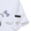 ベビー服 女の子 綿100％ バッグ刺繍 リボン 花モチーフ Tシャツ オフホワイト(11) デザインポイント2