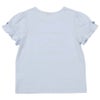 ベビー服 女の子 綿100％ バッグ刺繍 リボン 花モチーフ Tシャツ ブルー(61) 背面