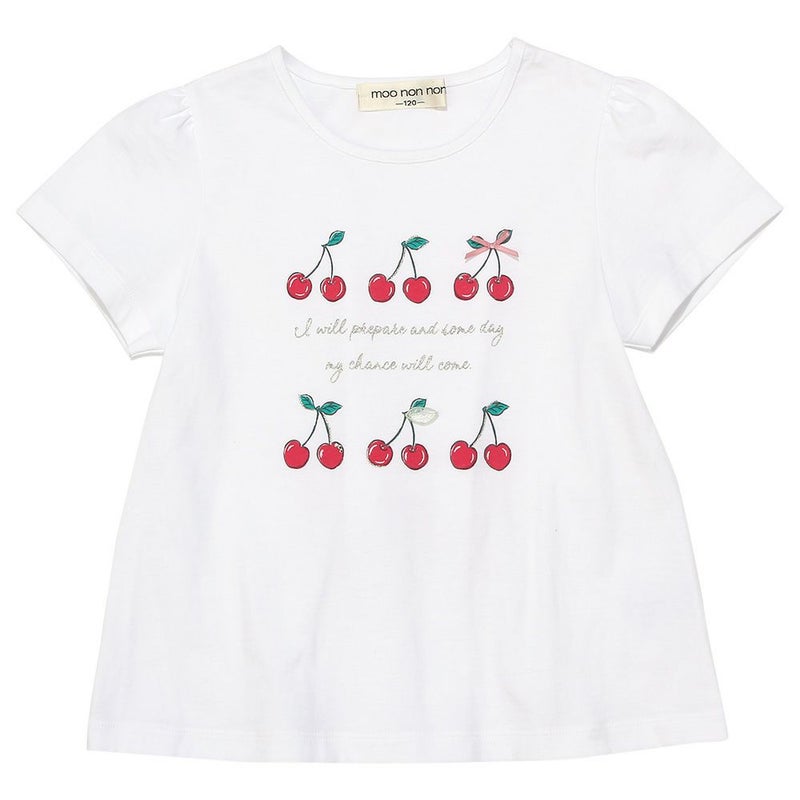 moononnonリピーター続出♥可愛すぎるプチプラTシャツ！綿100％ さくらんぼ プリントTシャツ