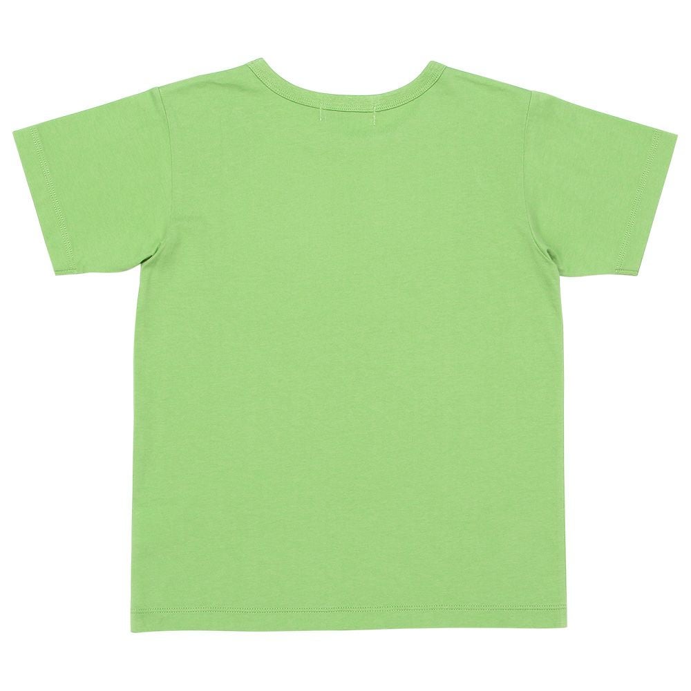 ベビー服 男の子 綿100％ 乗り物  働く車 ショベルカー刺繍 Tシャツ グリーン(08) 背面