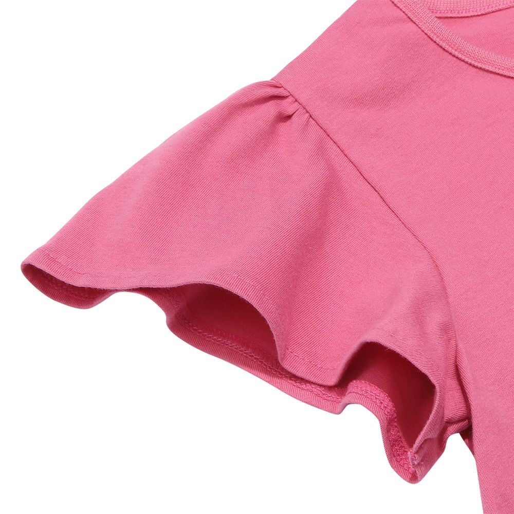 子供服 女の子 綿100％ マリン ラメ ロゴ プリント Tシャツ ピンク(02) デザインポイント2