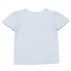 子供服 女の子 綿100％ リボンつき レース プリント Tシャツ ブルー(61) 背面