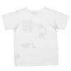 ベビー服 男の子 綿100％ 恐竜 プリント ワッペンつき ロゴ 刺繍 Tシャツ オフホワイト(11) 背面