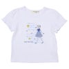 子供服 女の子 綿100％ 女の子モチーフ マリンテイスト フリル袖 Tシャツ オフホワイト(11) 正面