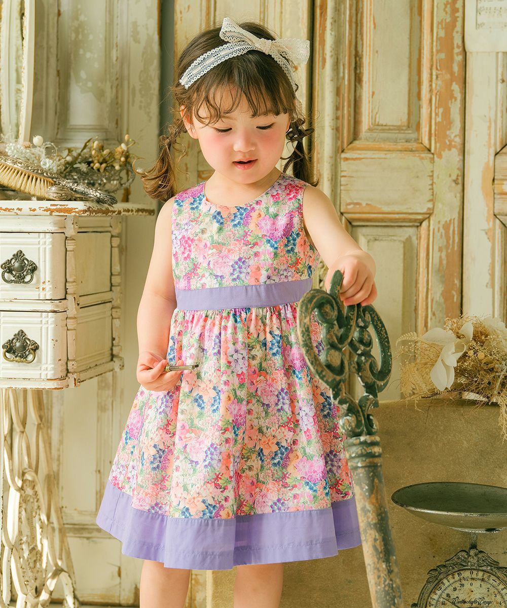 日本製 リバティプリント使用 花柄 ギャザーワンピース|ベビー・子供 日本製 リバティプリント使用 花柄 ギャザーワンピース|ベビー・子供