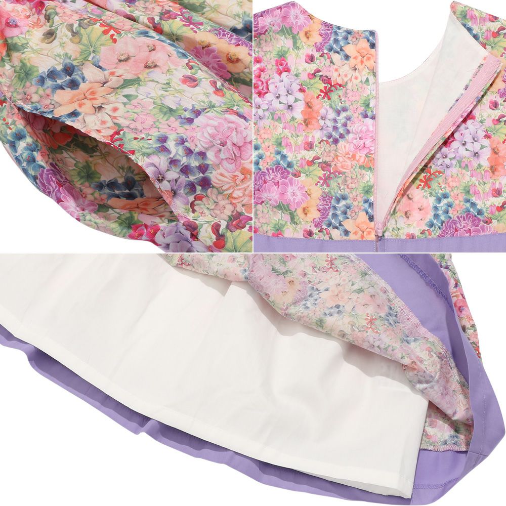 TIME SALE】日本製 リバティプリント使用 花柄 ギャザーワンピース