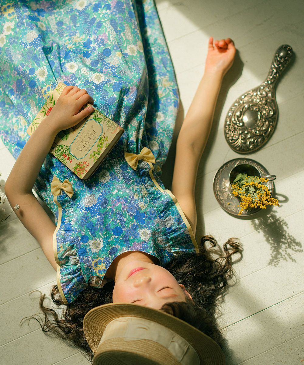 花柄リボン付きフリル袖ワンピース BACKリボン袖フリル花柄／ワンピース｜INGNI(イング) 公式通販｜INGNI
