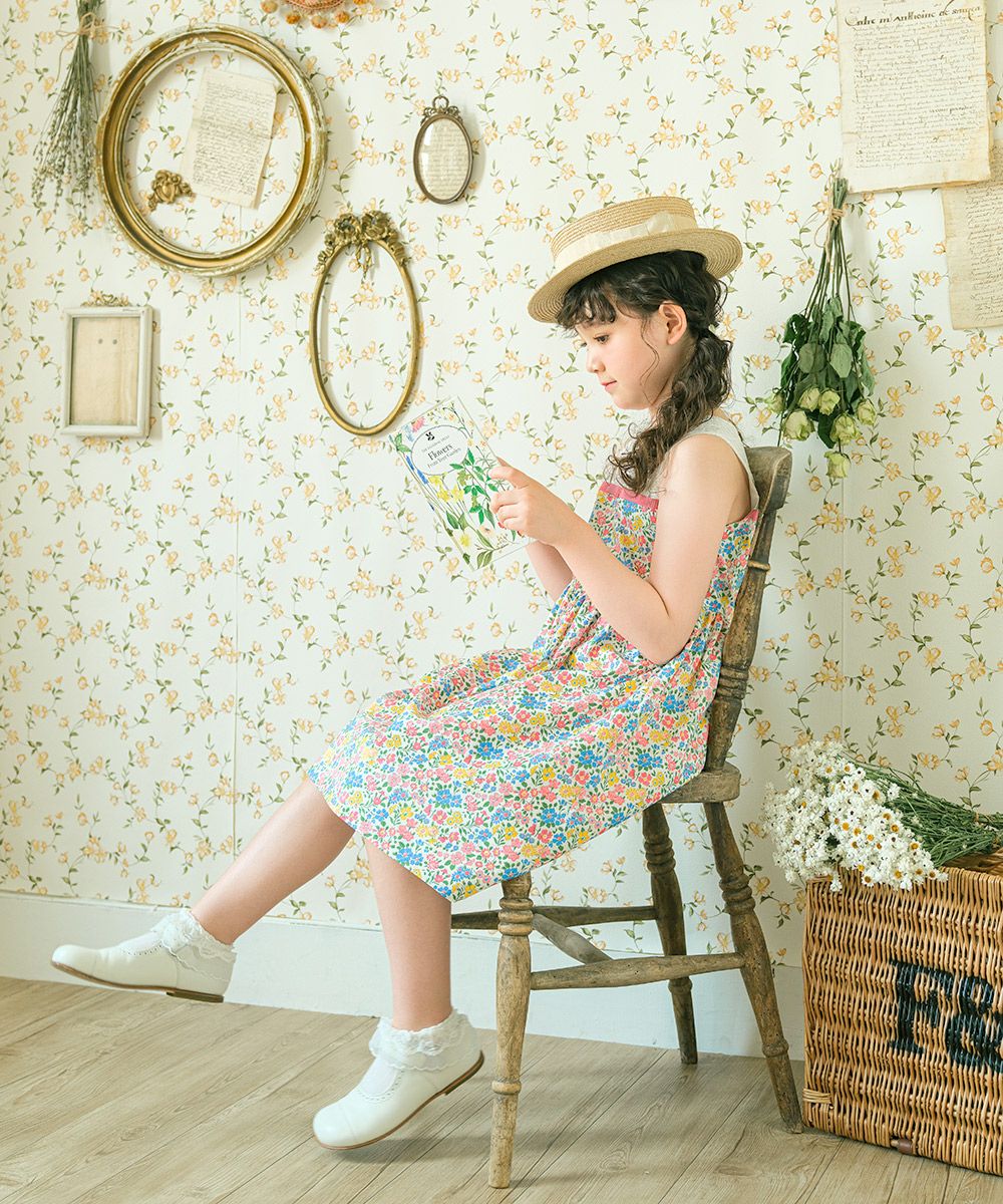 TIME SALE】日本製 リバティプリント使用 リボン 花柄 レース