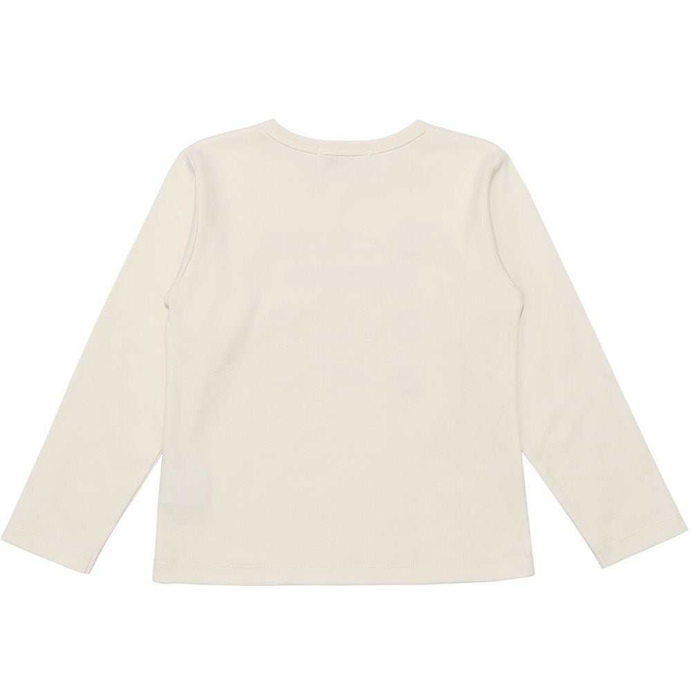 ベビー服 男の子 綿100％ 電車 乗り物プリント ワッペン　Tシャツ オフホワイト(11) 背面