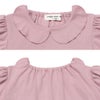 子供服 女の子 襟つき ギャザー パフ＆フリル袖 Tシャツ ピンク(02) デザインポイント1