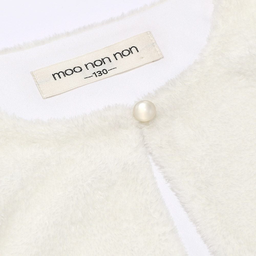 子供服 女の子 ボアボレロ オフホワイト(11) デザインポイント1