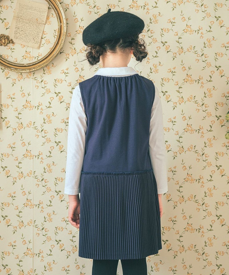 リボンつきプリーツワンピース｜ベビー・子供服 通販 moononnon むー 