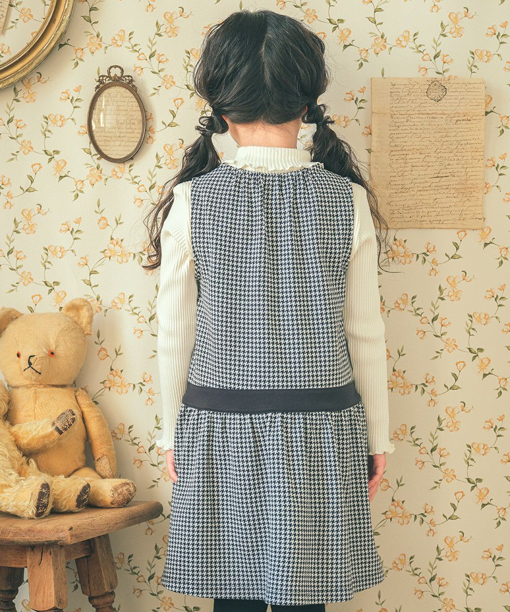 千鳥柄 リボンつき ワンピース｜ベビー・子供服 通販 moononnon むー